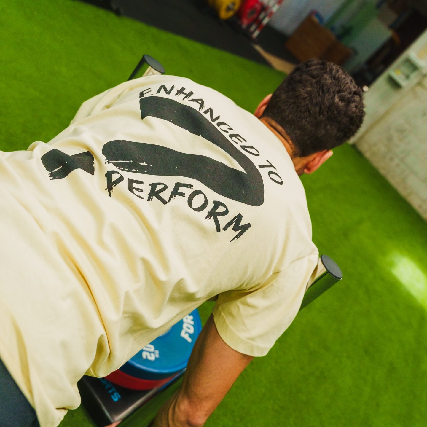 Oversized cream performance tshirt - Image 3