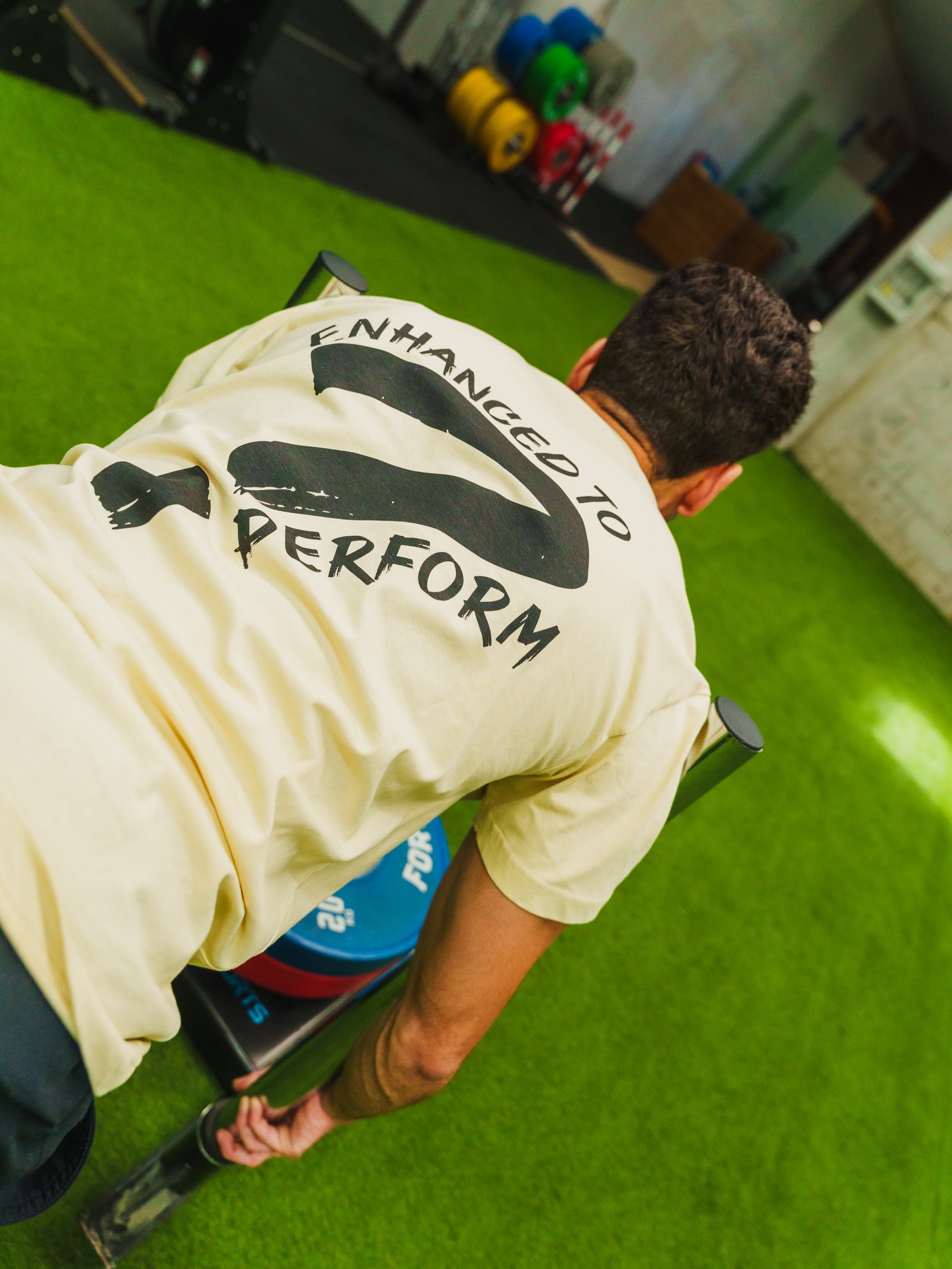 Oversized cream performance tshirt - Image 2