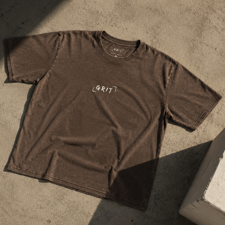 Washed oversized khaki tshirt - Image 2