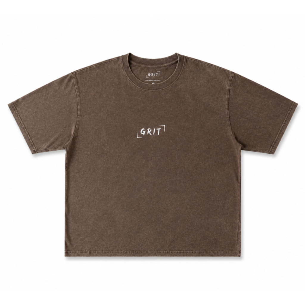 Washed oversized khaki tshirt