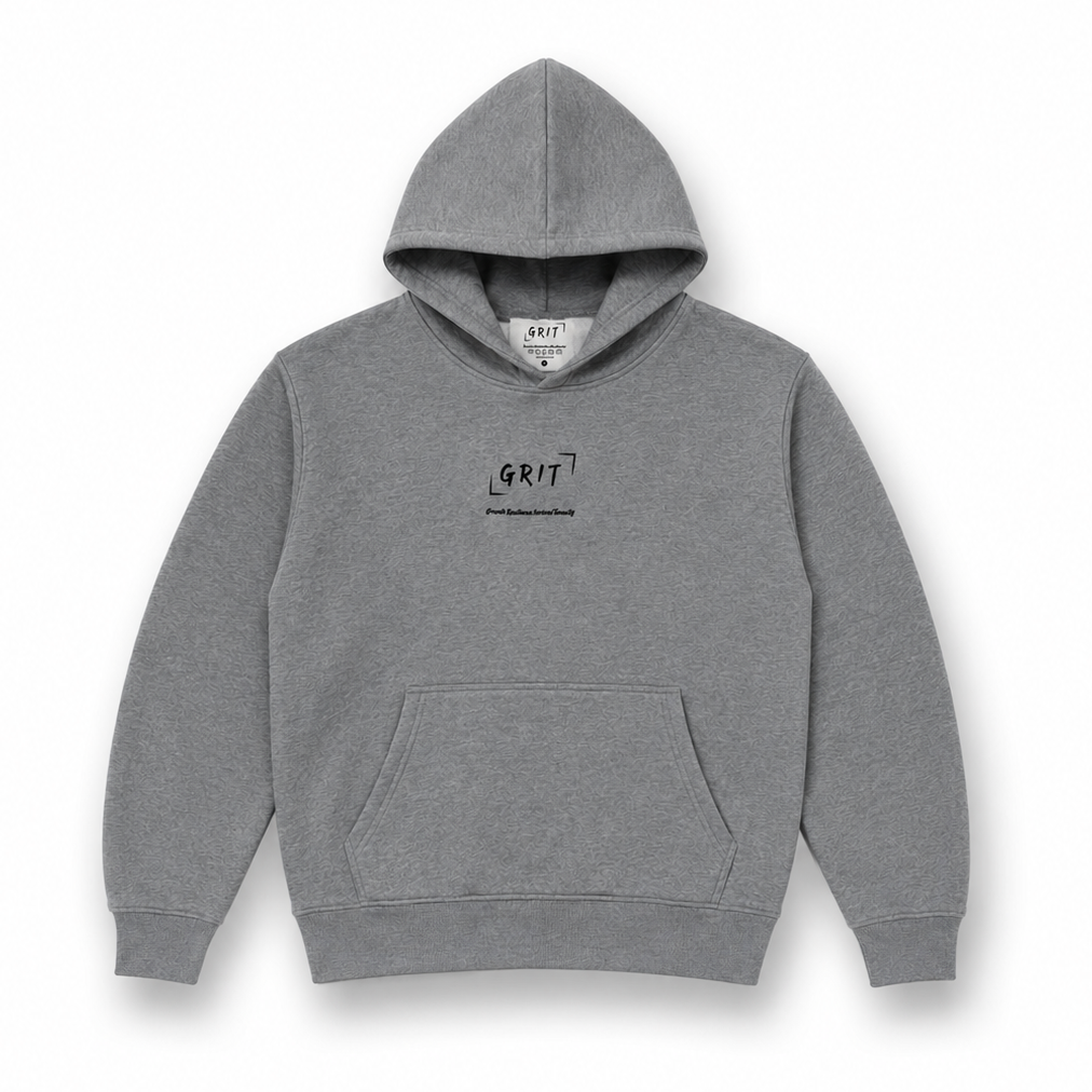 Oversized and relaxed gray performance hoodies
